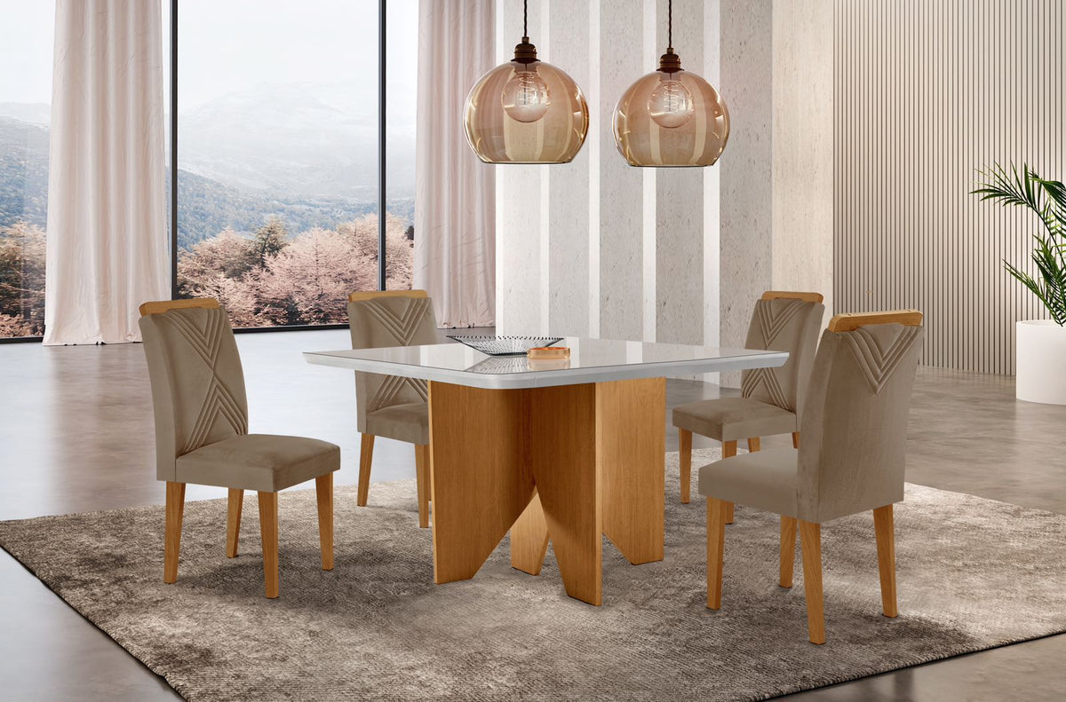 CONJUNTO DE MESA NEVADA 90x90