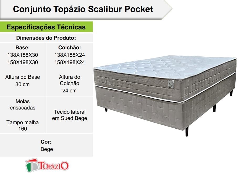 COLCHÃO TOPÁZIO SCALIBUR 88