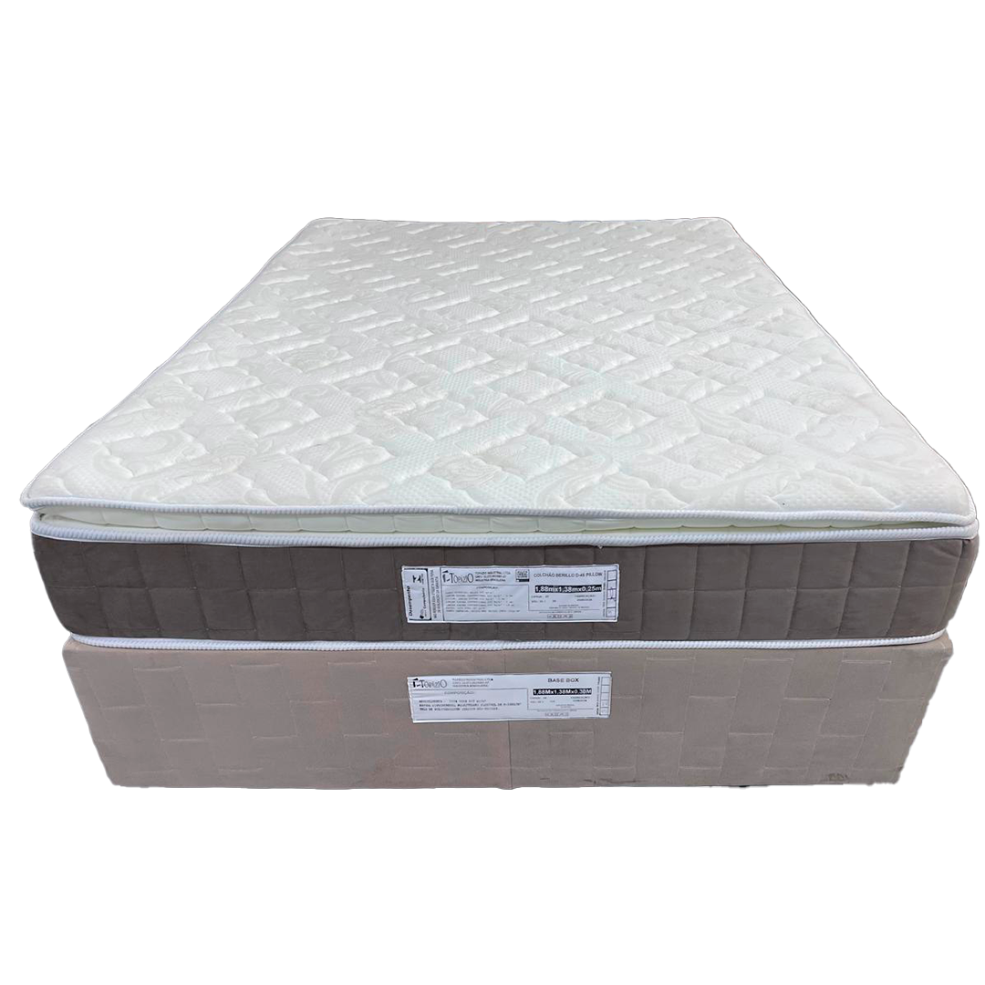 COLCHÃO BERILLO D45 PILLOW TOPÁZIO 158X25