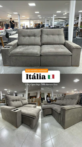 ESTOFADO LR ITÁLIA ESTOFADO ITALIA 2.25 RETRÁTIL E RECLINÁVEL